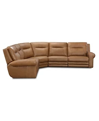 Furniture 6-Pc. Alexandre Leather Sectional with 2 Power Motion Recliners, Exclusively at Macy's