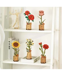 Robotime 3D Puzzle, Chamomile Diy Model Building with Exquisite Accessories, Kits Artifical Flower Toys for Girls Adults