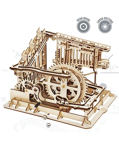 Robotime 3D Wooden Jigsaw Puzzle Marble Run Puzzle Toy Gifts, Beige