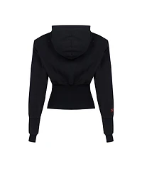 Pcfg Women's Corset Zip-Front Cotton Hooded Sweatshirt