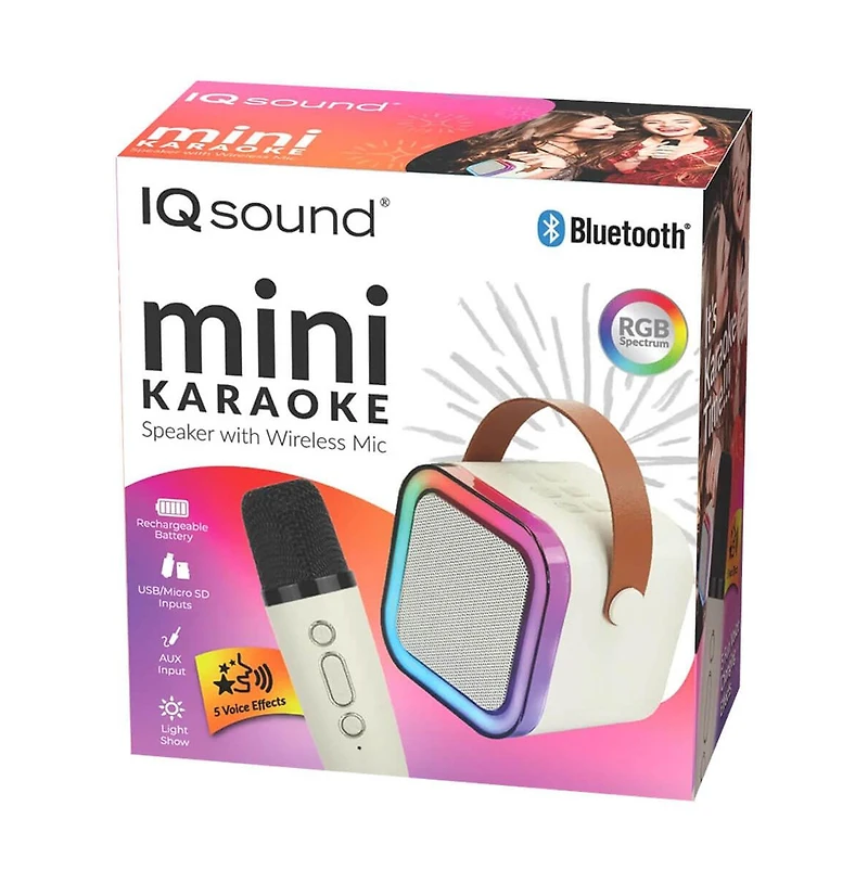 Supersonic Mini Bluetooth Rgb Karaoke Speaker with Wireless Microphone - Sahara