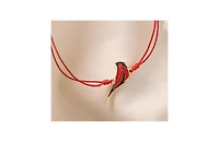 Mantra Gold Thread Of The Red Cardinal Always In My Heart Bracelet