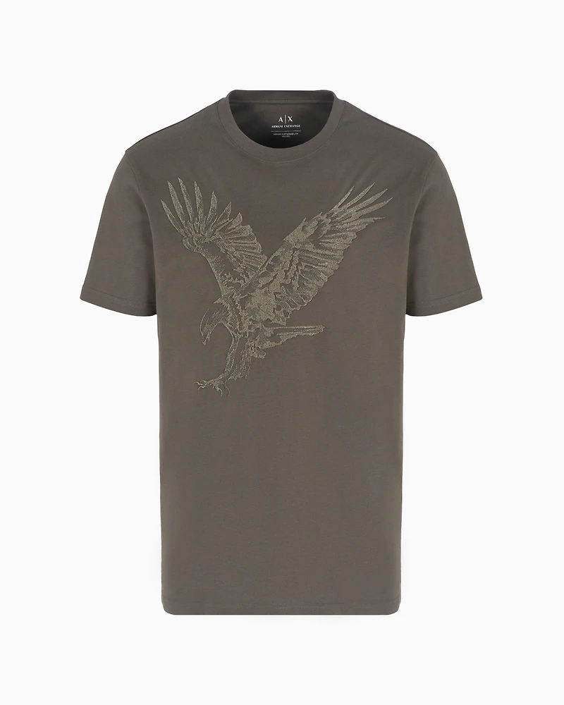 A|X Armani Exchange Men's Short Sleeve Crewneck Eagle Graphic T-Shirt
