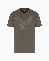 A|X Armani Exchange Men's Short Sleeve Crewneck Eagle Graphic T-Shirt