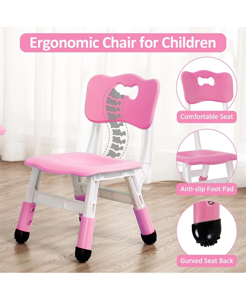 Gaomon Kids Table and 4 Chairs Set Activity Table for Toddlers 5-Piece Childrens Table and Chair Set Boy & Girl Gift for Classrooms/Daycares/Home