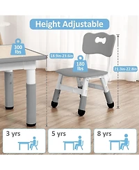 gaomon Kids Table and 4 Chairs Set Height Adjustable Table and Chair Set Boy and Girl Gift for Classrooms/Daycares/Home