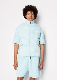 A|X Armani Exchange Men's Camo Printed Zip Front Puffer Vest