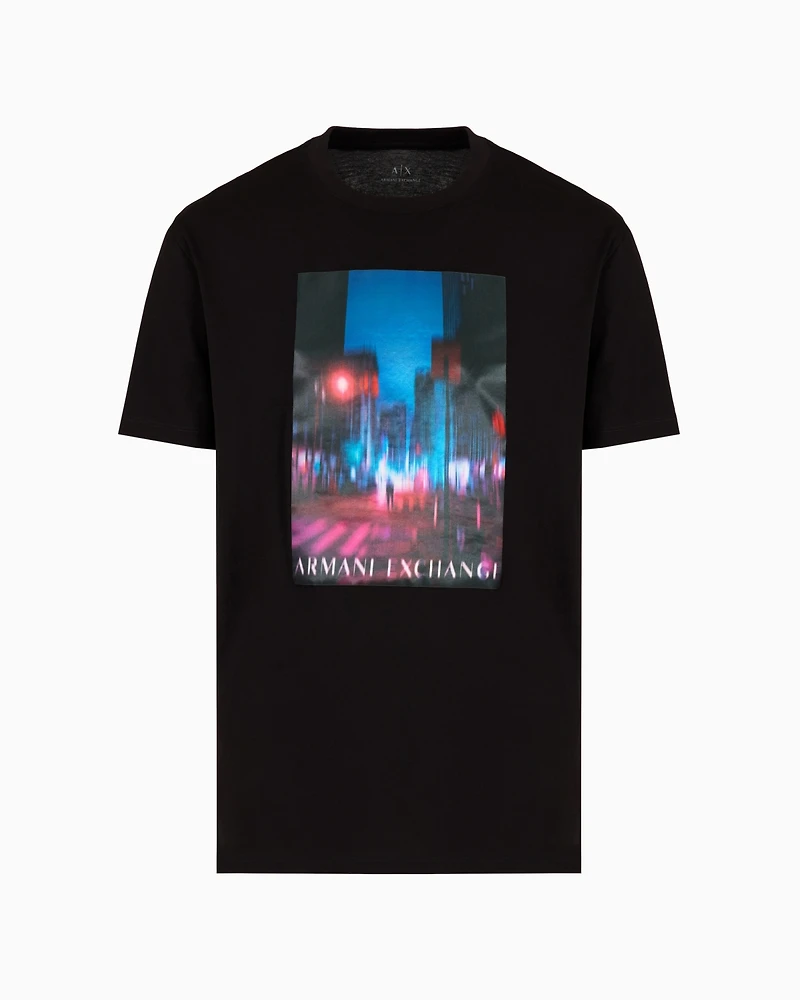 A|X Armani Exchange Men's City Nights Logo Graphic T-Shirt