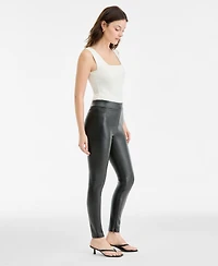 Bar Iii Women's Faux-Leather Leggings, Macy's Exclusive