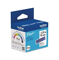 Brother P-Touch BtagF31 0.47 in. x 13.1 ft. Genuine P-Touch BTAG Label Tapes - Black on Purple