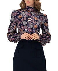 Ivonne Women's Cropped Back-Tie Blouse