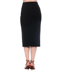 Alexia Admor Women's Carla Front Button Down Midi Skirt