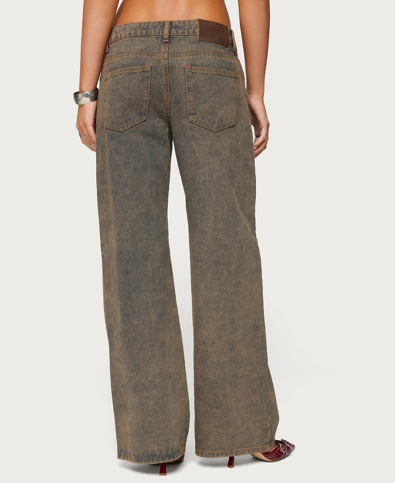 Edikted Womens Ace Relaxed Jeans