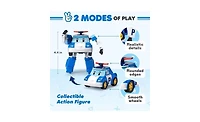 Robocar Poli 4-Pack 4" Transforming Robot (Poli, Roy, Amber, Helly) Rescue Team Playset | Early Educational & Role-Play Toys Gift for kids