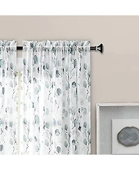 Ellis Curtain Eucalyptus Crushed Taffeta Rod Pocket Tailored Panel - 48x63", Spa