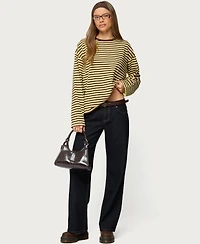 Edikted Women's Jodie Oversized Striped Long Sleeve Top