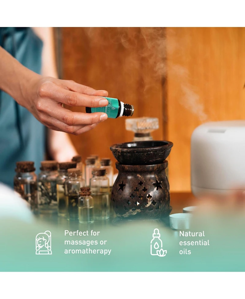 Pursonic Zen Luxury Wellness Bundle: Trinity Gemstone Necklace Set, Ultrasonic Aroma Diffuser & Essential Oils Trio