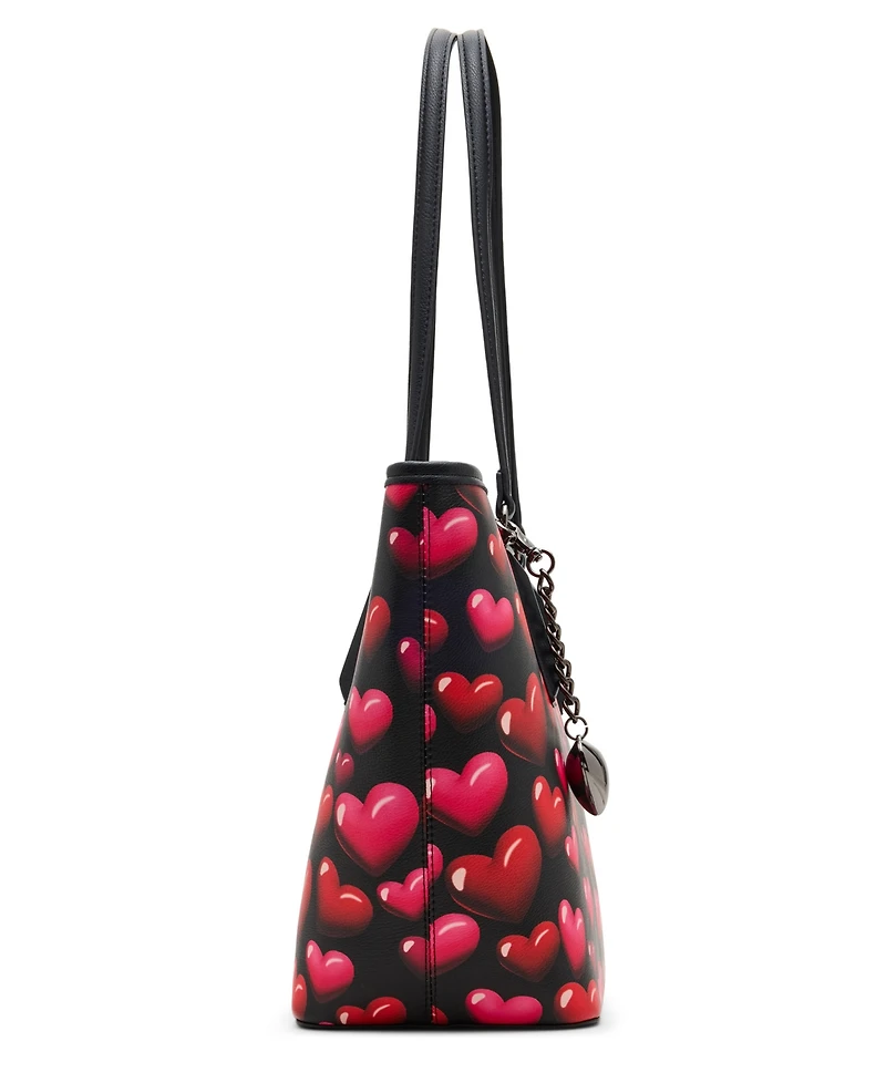 Betsey Johnson Bubble Hearts Medium Tote Bag
