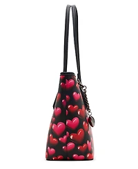 Betsey Johnson Bubble Hearts Medium Tote Bag
