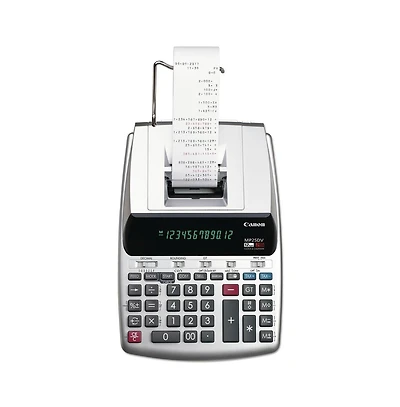 Canon 2202C001 4.3 Lines/Sec MP25DV 12-Digit Ribbon Printing Calculator - Black/Red Print
