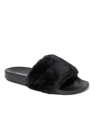 Dearfoams EcoCozy Women's Faux Shearling Slide Sandal