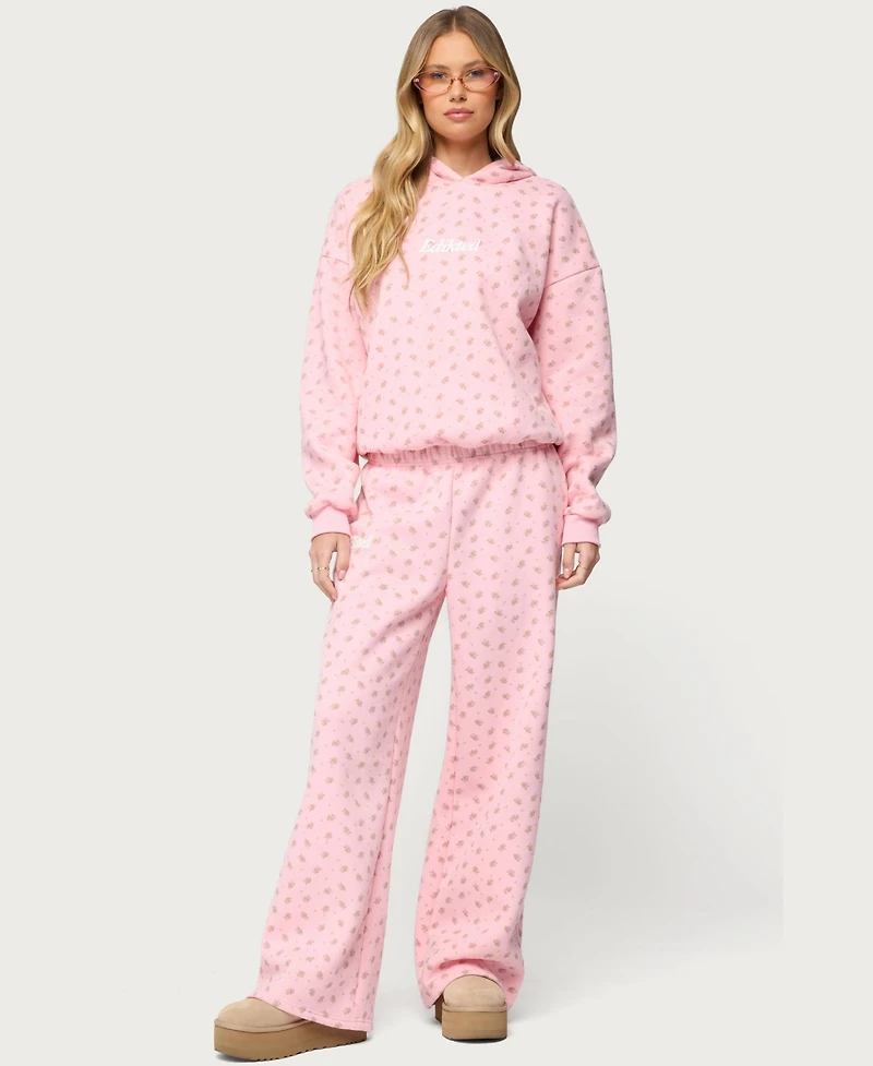 Edikted Womens Flower Power Hoodie