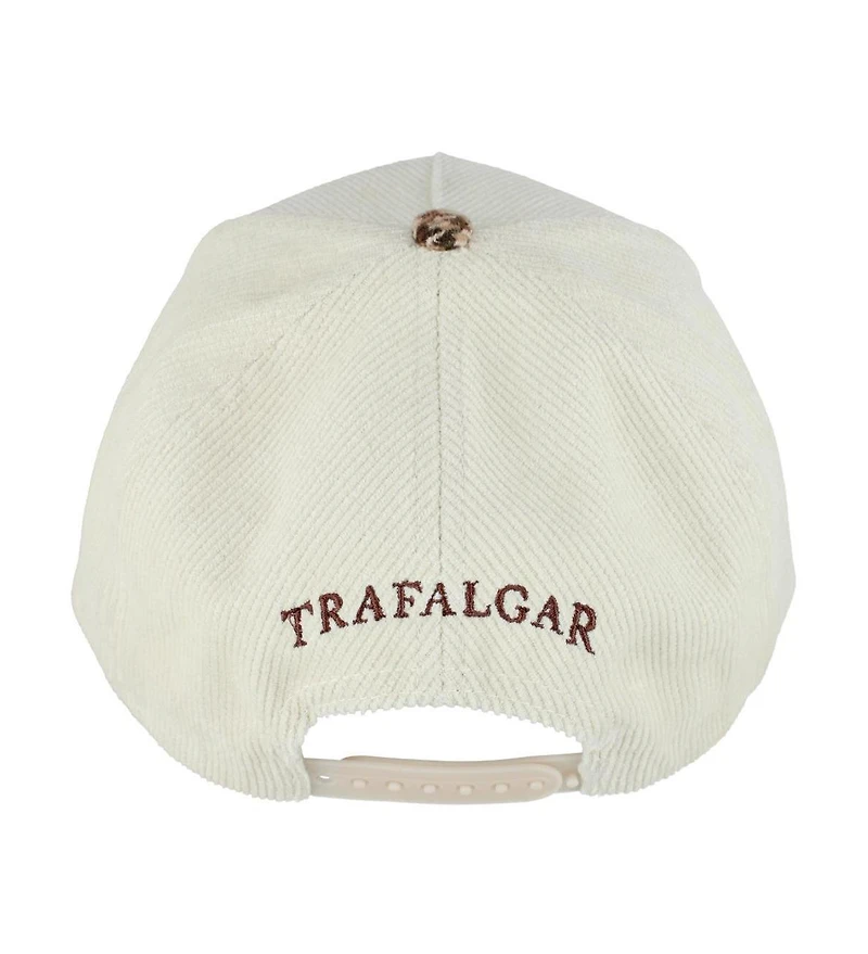 Trafalgar Men's 's 5 Panel Corduroy Baseball Hat with Plaid Brim