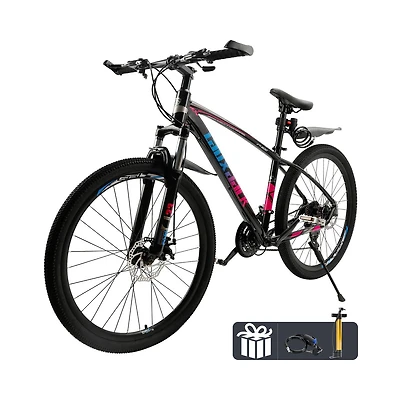 Artudatech 27.5-Inch 21-Speed Mountain Bike with Lightweight Magnesium Alloy Wheels & Dual Disc Brakes for Agile Riding