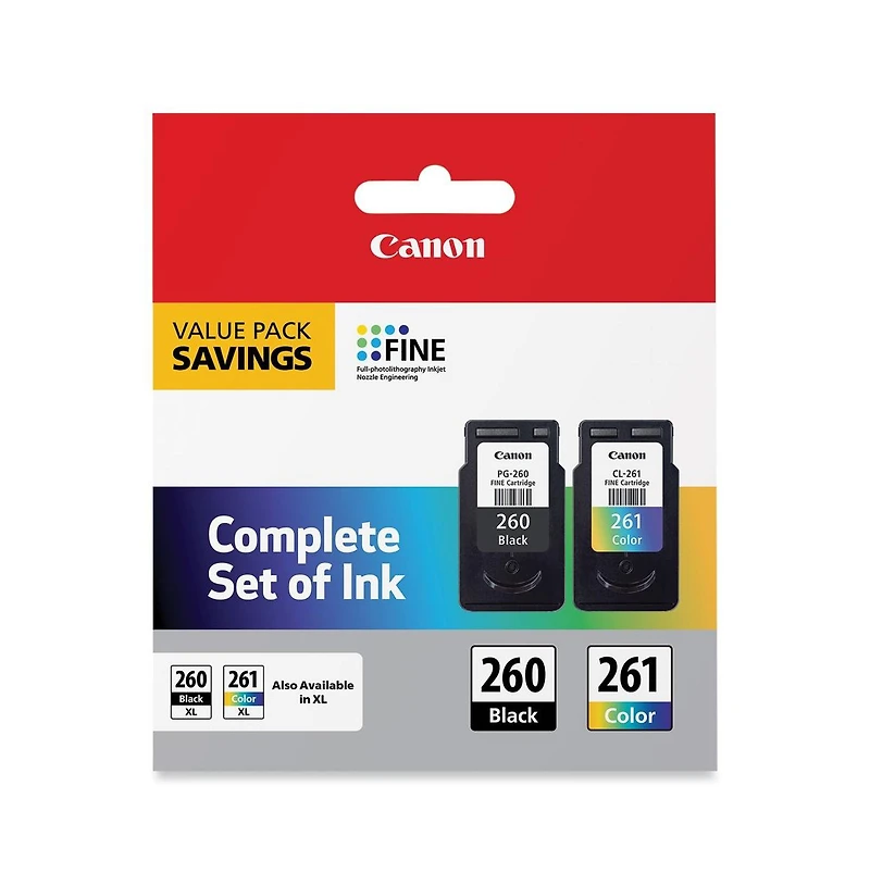 Canon 3725C006 (Cl-261/Pg-260) Ink - Black/Color