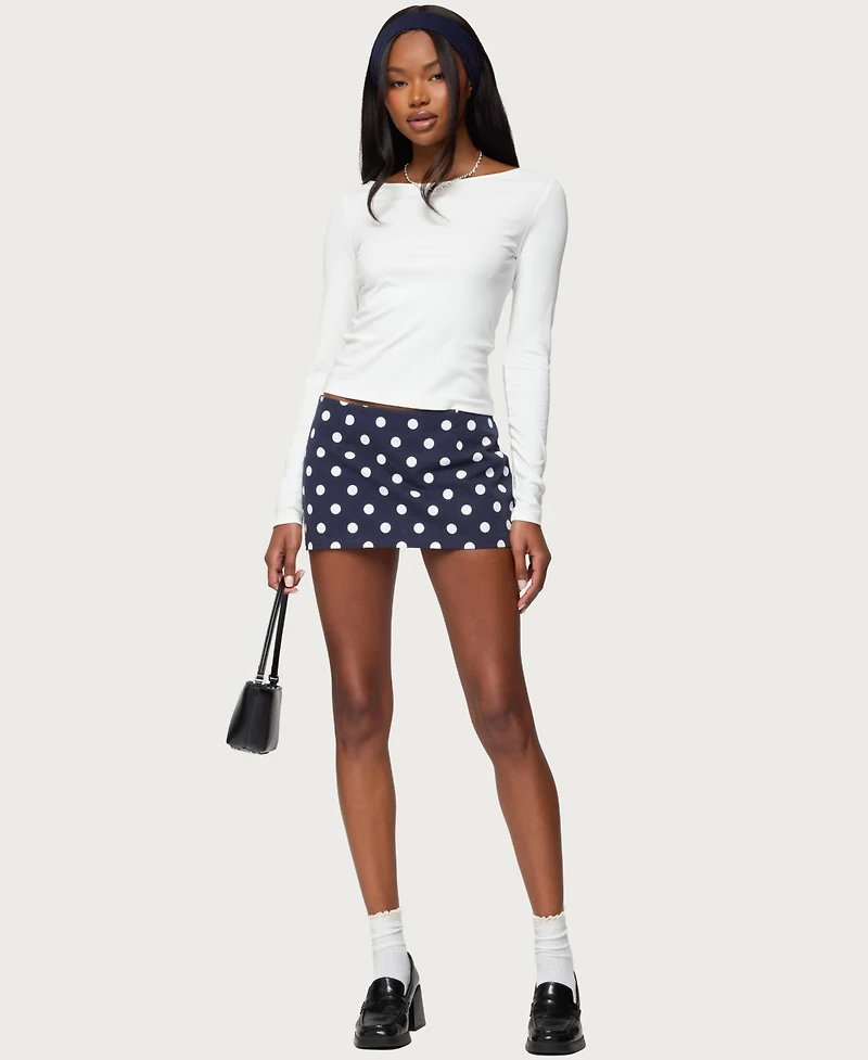 Edikted Women's Noreen Polka Dot Mini Skirt