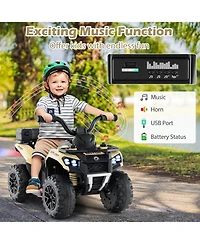 Hongge Kids Electric Atv Ride On Car With Music Spray Function And Storage Box