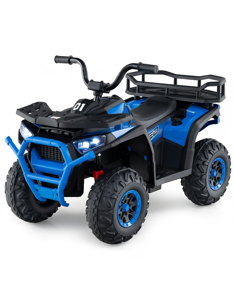 Hongge 24V Kids Ride On Atv Quad With Led Lights Music Fm Radio And Storage Compartment