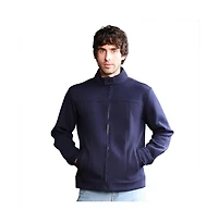 Campus Sutra Men's Navy Blue Panel-Stitch Knit Sweatshirt