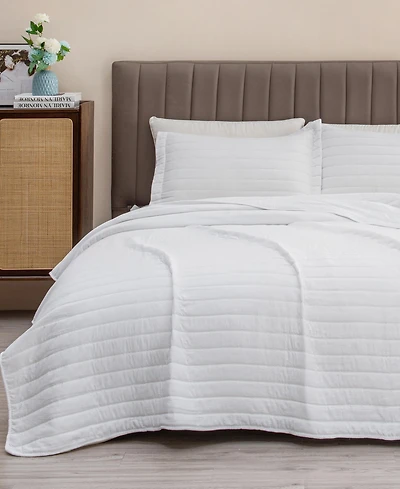 Linery & Co. Channel Stitch Microfiber Quilt Set With Shams