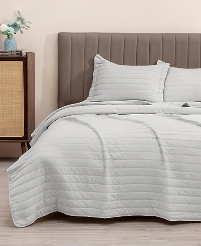 Linery & Co. Channel Stitch Microfiber Quilt Set With Shams