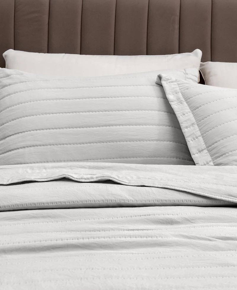 Linery & Co. Channel Stitch Microfiber Quilt Set With Shams