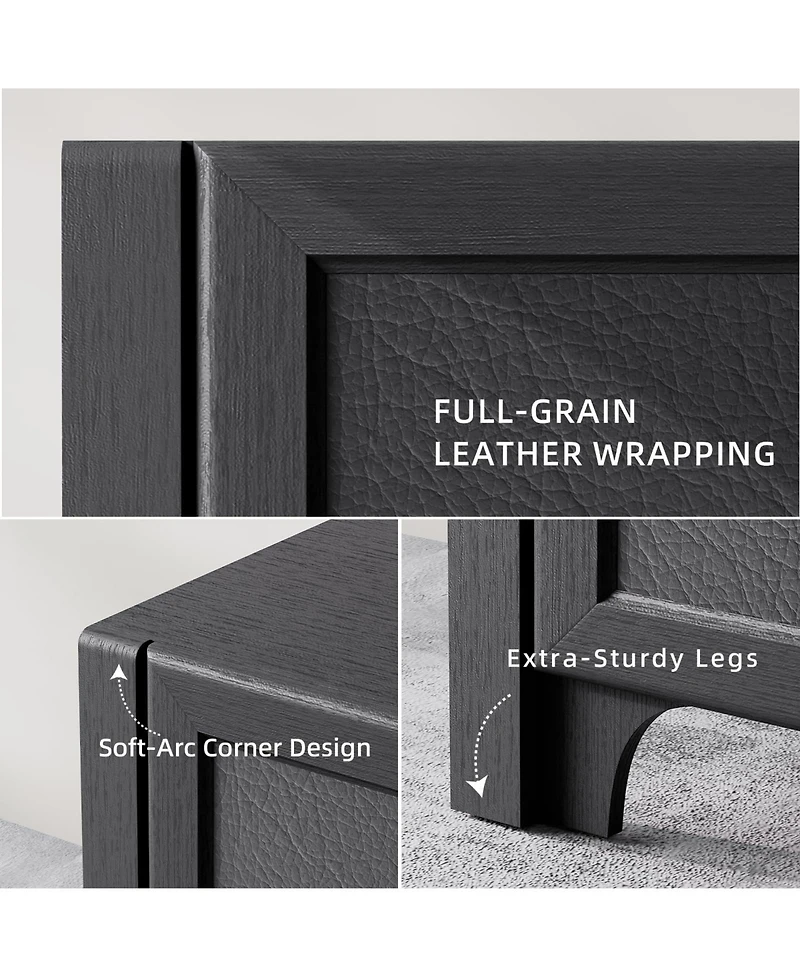 Sugift 3-tier Console Table with Storage Shelves