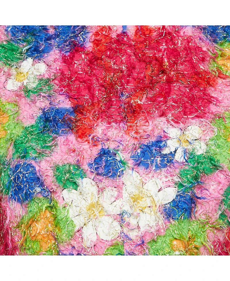 Pre-Owned Marni Women's Multicolor Floral Print Cotton Blend And Lurex Top