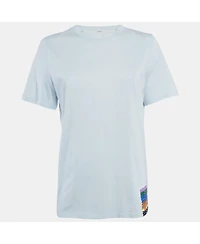 Pre-Owned Zimmermann Women's Blue Logo Applique Jersey T-Shirt