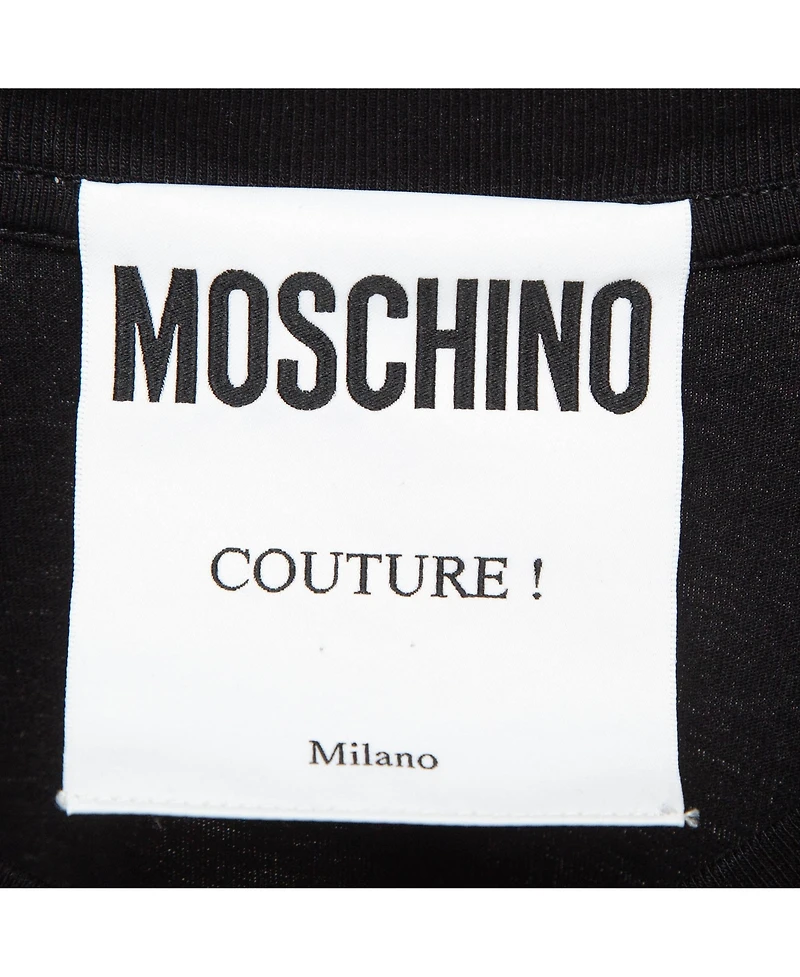 Pre-Owned Moschino Women's Couture Double Question Mark Print Cotton T-Shirt