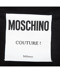 Pre-Owned Moschino Women's Couture Double Question Mark Print Cotton T-Shirt