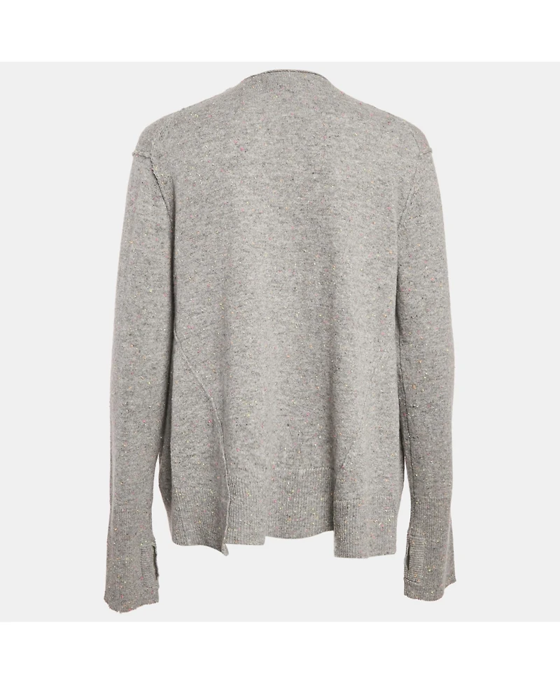 Pre-Owned Zadig & Voltaire Women's Grey Textured Cashmere Daphnee Cardigan