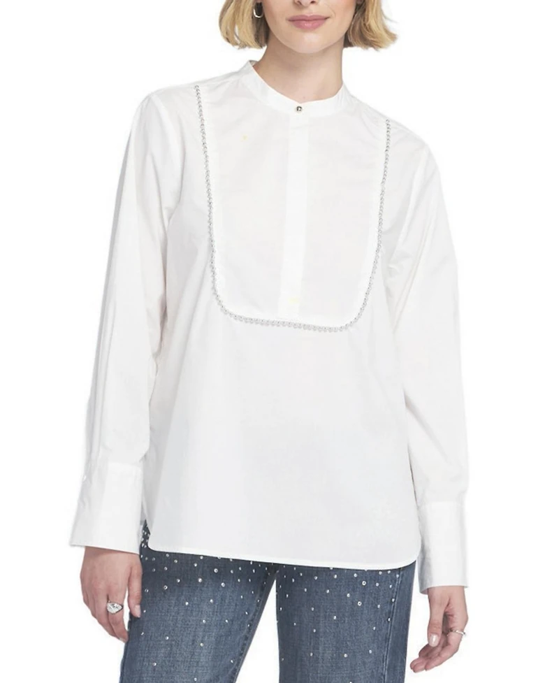 Elle Collection Women's Beaded Shirt Blouse Top