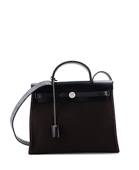 Pre-Owned HERMES 31 Herbag Zip Leather and Toile