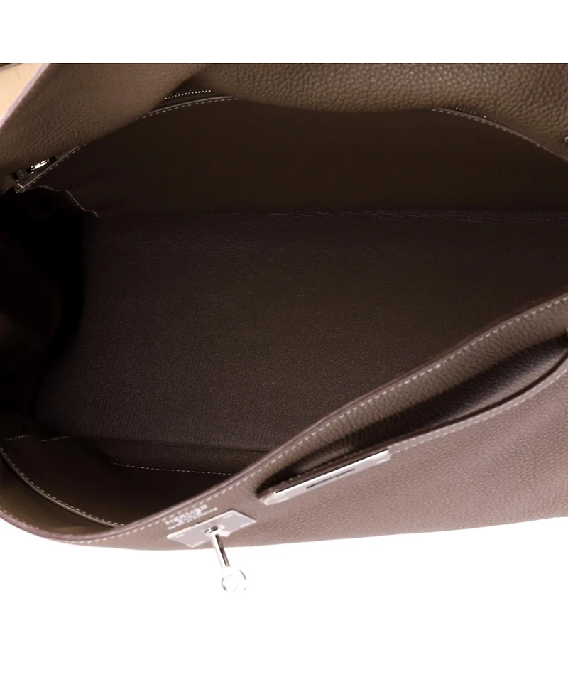 Pre-Owned Hermes Kelly Handbag Togo with Palladium Hardware