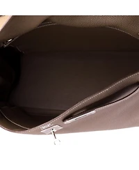 Pre-Owned Hermes Kelly Handbag Togo with Palladium Hardware