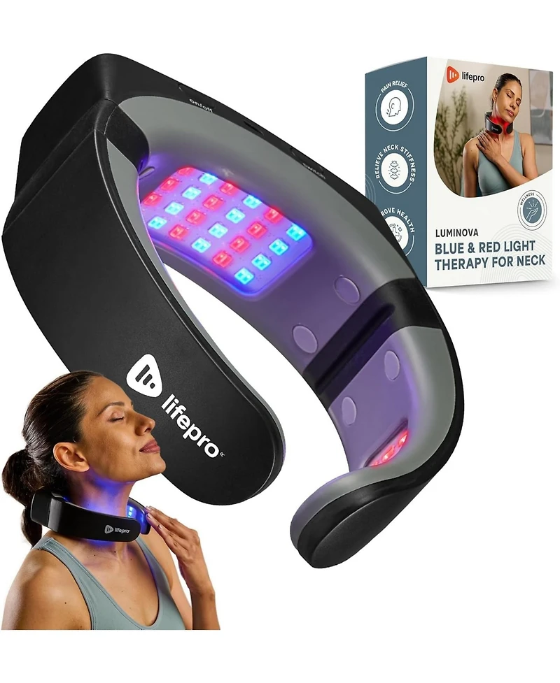 LifePro Red Light Therapy Device – Compact, Rechargeable Neck Pain Relief, Near Infrared Light with Multiple Settings