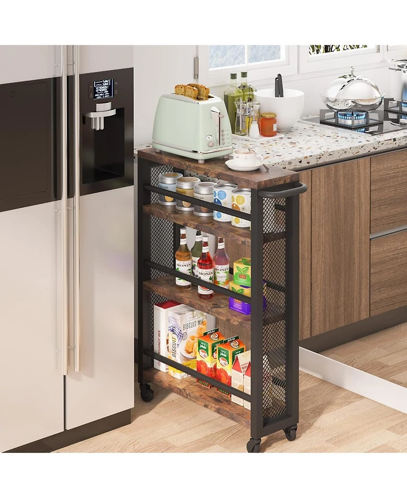 Tribesigns Slim Storage Cart, Narrow Rolling Carts with Wheels