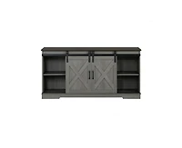 sumyeg Two-Tone Tv Stand Storage Cabinet