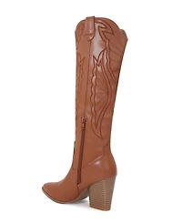 Berness Women's Anamaria Knee High Embroidered Western Boots